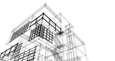 soyut mimari duvar kağıdı tasarımı, dijital konsept arkaplan