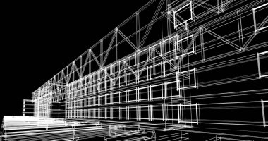 soyut mimari duvar kağıdı tasarımı, dijital konsept arkaplan