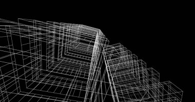 soyut mimari duvar kağıdı tasarımı, dijital konsept arkaplan