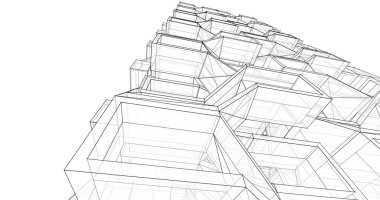 soyut mimari duvar kağıdı tasarımı, dijital konsept arkaplan