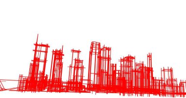 soyut mimari duvar kağıdı tasarımı, dijital konsept arkaplan