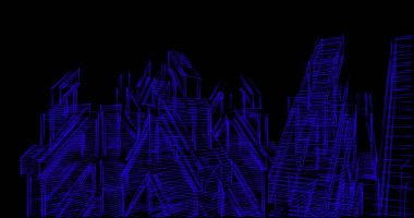 soyut mimari duvar kağıdı tasarımı, dijital konsept arkaplan