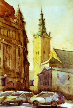 Mimari sanat konseptinde soyut çizgiler, minimum geometrik şekiller. 