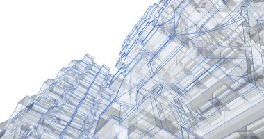 soyut mimari duvar kağıdı tasarımı, dijital konsept arkaplan