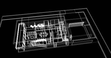 soyut mimari duvar kağıdı tasarımı, dijital konsept arkaplan