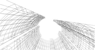 soyut mimari duvar kağıdı tasarımı, dijital konsept arkaplan