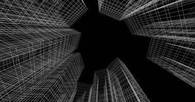 soyut mimari duvar kağıdı tasarımı, dijital konsept arkaplan