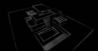 soyut mimari duvar kağıdı tasarımı, dijital konsept arkaplan