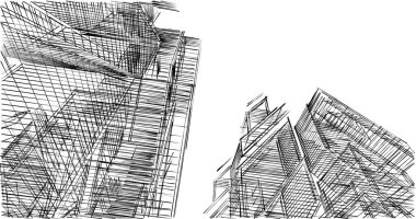 soyut mimari duvar kağıdı tasarımı, dijital konsept arkaplan