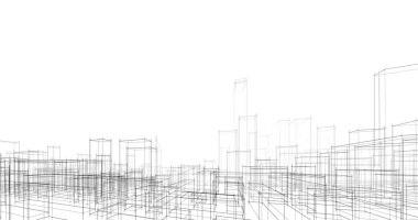 soyut mimari duvar kağıdı tasarımı, dijital konsept arkaplan