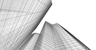 soyut mimari duvar kağıdı tasarımı, dijital konsept arkaplan