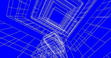 soyut mimari duvar kağıdı tasarımı, dijital konsept arkaplan