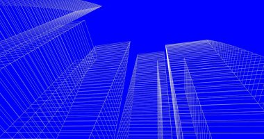 soyut mimari duvar kağıdı tasarımı, dijital konsept arkaplan