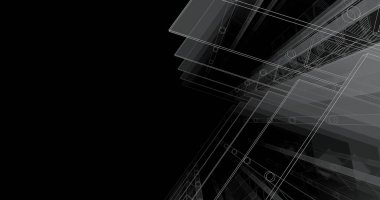 soyut mimari duvar kağıdı tasarımı, dijital konsept arkaplan