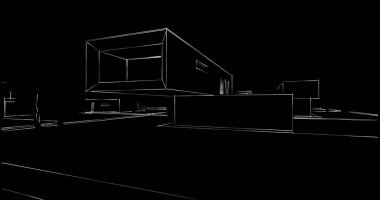 soyut mimari duvar kağıdı tasarımı, dijital konsept arkaplan