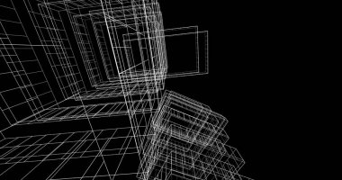 soyut mimari duvar kağıdı tasarımı, dijital konsept arkaplan