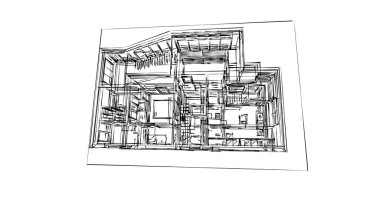 soyut mimari duvar kağıdı tasarımı, dijital konsept arkaplan