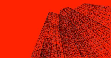 soyut mimari duvar kağıdı tasarımı, dijital konsept arkaplan