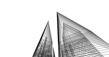 soyut mimari duvar kağıdı tasarımı, dijital konsept arkaplan