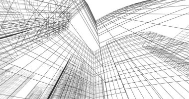 soyut mimari duvar kağıdı tasarımı, dijital konsept arkaplan