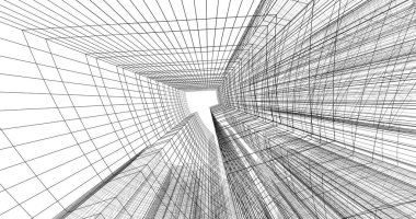 soyut mimari duvar kağıdı tasarımı, dijital konsept arkaplan