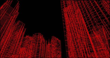 Mimari sanat konseptinde soyut çizgiler, minimum geometrik şekiller. 