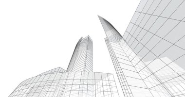 soyut mimari duvar kağıdı tasarımı, dijital konsept arkaplan