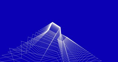 Mimari sanat konseptinde soyut çizgiler, minimum geometrik şekiller. 