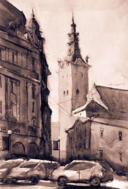 Mimari sanat konseptinde soyut çizgiler, minimum geometrik şekiller. 