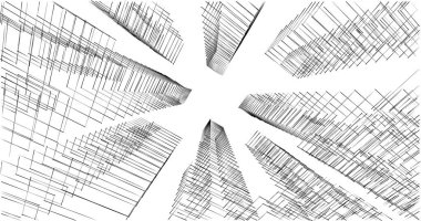 soyut mimari duvar kağıdı tasarımı, dijital konsept arkaplan