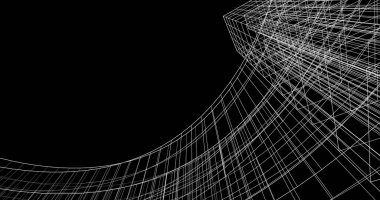 soyut mimari duvar kağıdı tasarımı, dijital konsept arkaplan