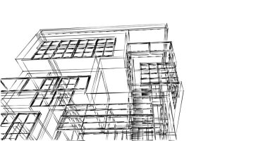soyut mimari duvar kağıdı tasarımı, dijital konsept arkaplan