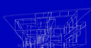 soyut mimari duvar kağıdı tasarımı, dijital konsept arkaplan