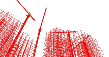 soyut mimari duvar kağıdı tasarımı, dijital konsept arkaplan