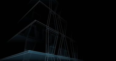 soyut mimari duvar kağıdı tasarımı, dijital konsept arkaplan