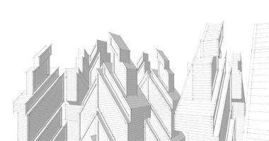 soyut mimari duvar kağıdı tasarımı, dijital konsept arkaplan