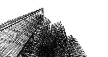 soyut mimari duvar kağıdı tasarımı, dijital konsept arkaplan