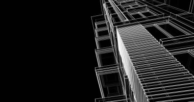 soyut mimari duvar kağıdı tasarımı, dijital konsept arkaplan