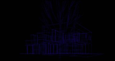 soyut mimari duvar kağıdı tasarımı, dijital konsept arkaplan