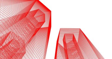 soyut mimari duvar kağıdı tasarımı, dijital konsept arkaplan