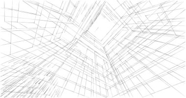 soyut mimari duvar kağıdı tasarımı, dijital konsept arkaplan