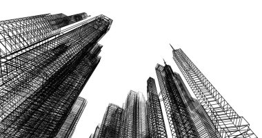 soyut mimari duvar kağıdı tasarımı, dijital konsept arkaplan