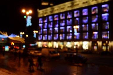 Bulanık soyut ışıklar gece şehrin arka planı