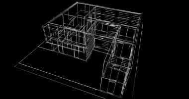 soyut mimari duvar kağıdı tasarımı, dijital konsept arkaplan