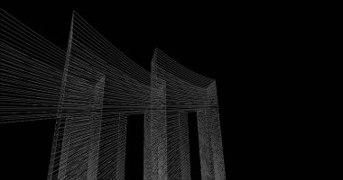 soyut mimari duvar kağıdı tasarımı, dijital konsept arkaplan