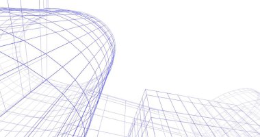 Mimari sanat konseptinde soyut çizgiler, minimum geometrik şekiller. 