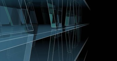 soyut mimari duvar kağıdı tasarımı, dijital konsept arkaplan