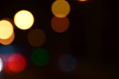 Bulanık soyut ışıklar gece şehrin arka planı