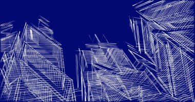 soyut mimari duvar kağıdı tasarımı, dijital konsept arkaplan