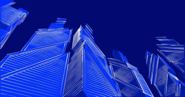 soyut mimari duvar kağıdı tasarımı, dijital konsept arkaplan